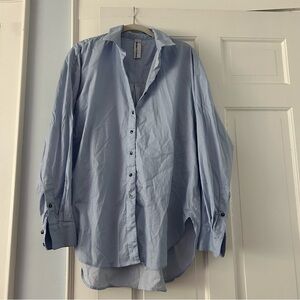 Mother Oxford blue performance shirt
